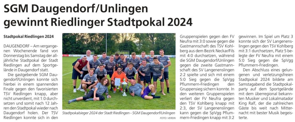 Stadtpokalsieger 2024